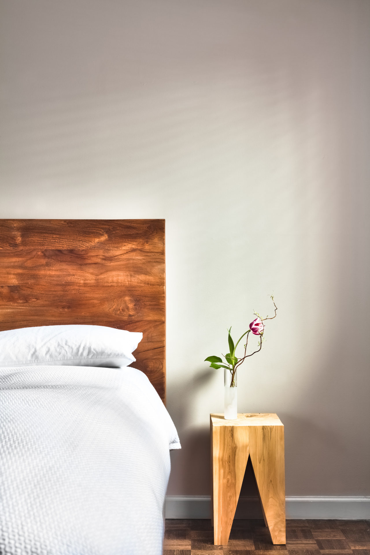 Beautiful Clean and Modern Bedroom Beautiful Clean and Modern Bedroom with empty wall to add some text, logo, image, etc.